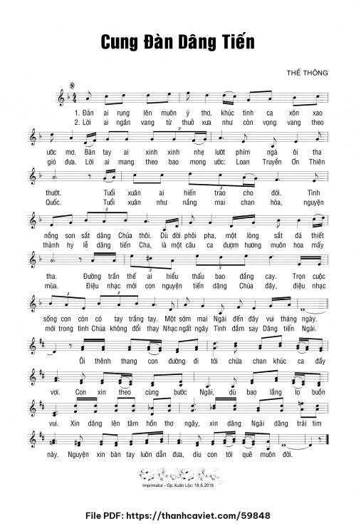 Cung đàn dâng tiến - Thế Thông - trang 1