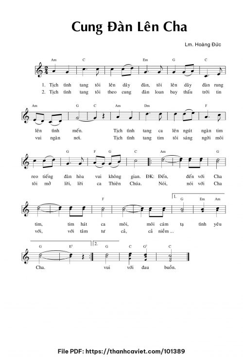 Cung đàn lên Cha - Lm. Hoàng Đức - trang 1