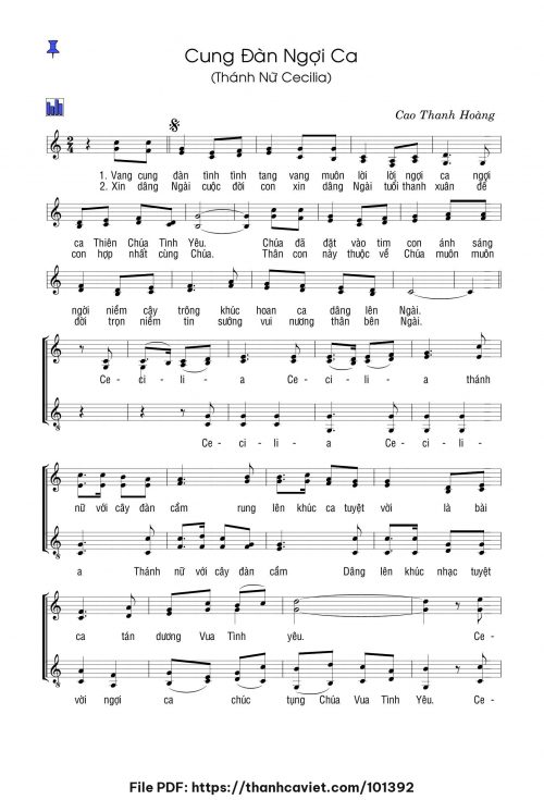Cung đàn ngợi ca – Thánh nữ Cecilia - Cao Thanh Hoàng - trang 1