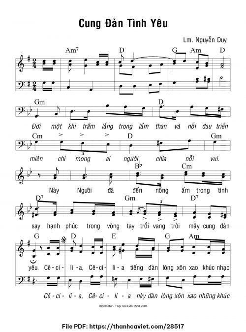 Cung đàn tình yêu - Lm. Nguyễn Duy - trang 1