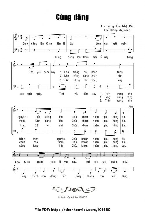 Cùng dâng - Thế Thông - trang 1
