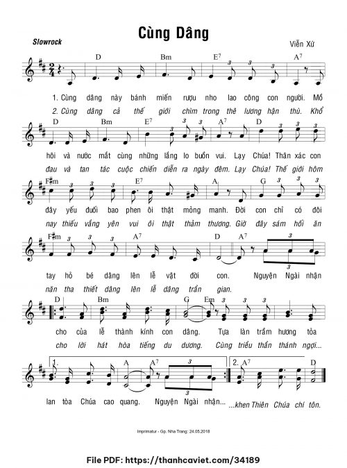 Cùng dâng - Viễn Xứ - trang 1