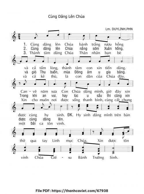 Cùng dâng lên Chúa - Lm. DUYLINH.PHN - trang 1