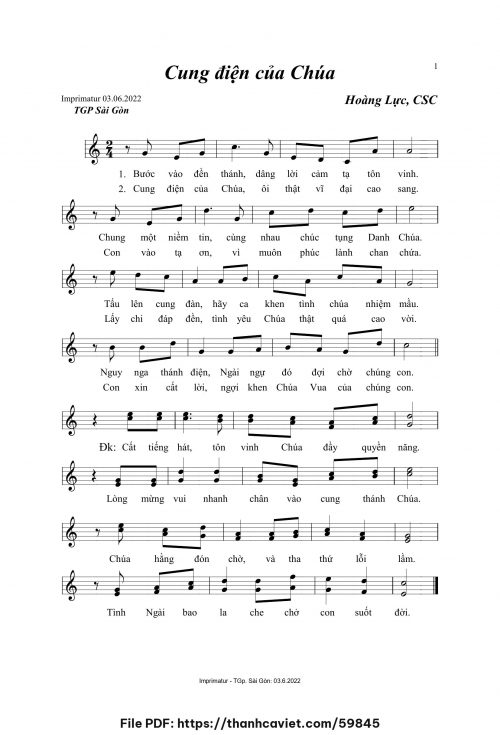 Cung điện của Chúa - Hoàng Lực, CSC - trang 1
