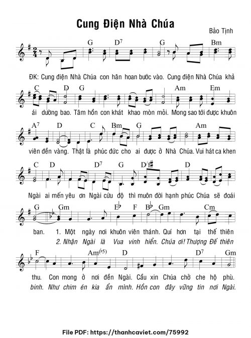 Cung Điện Nhà Chúa - Bảo Tịnh - trang 1