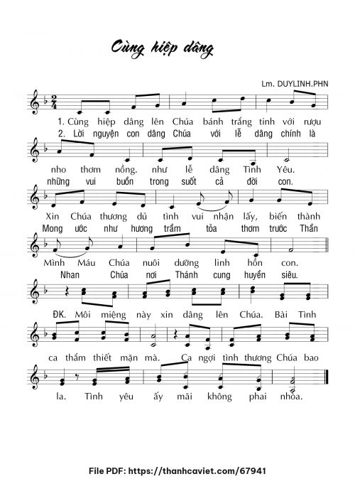 Cùng hiệp dâng - Lm. DUYLINH.PHN - trang 1