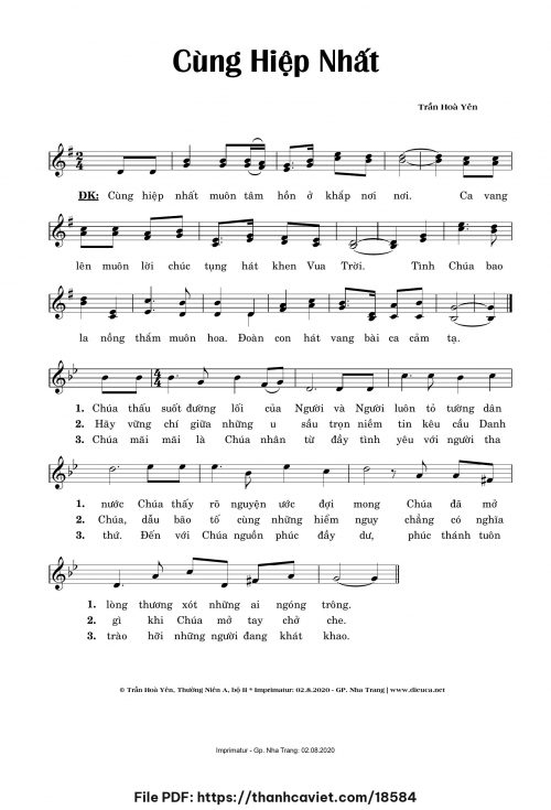 Cùng hiệp nhất - Trần Hòa Yên - trang 1