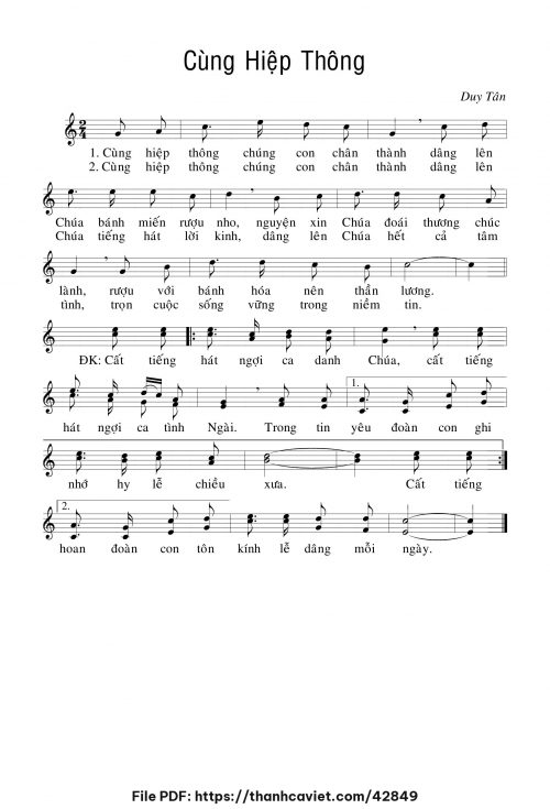 Cùng hiệp thông - Duy Tân - trang 1
