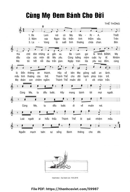 Cùng Mẹ đem bánh cho đời - Thế Thông - trang 1