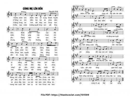 Cùng Mẹ lên đền - Lm. Nguyên Khôi - trang 1