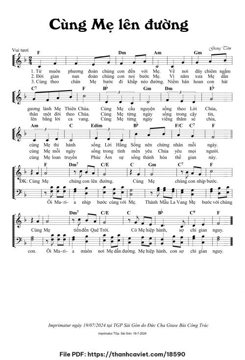 Cùng Mẹ lên đường - Lm. Giang Tâm - trang 1