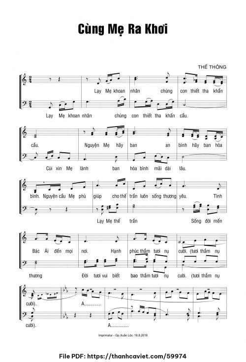 Cùng Mẹ ra khơi - Thế Thông - trang 1