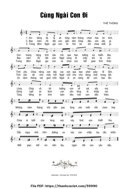 Cùng Ngài con đi - Thế Thông - trang 1