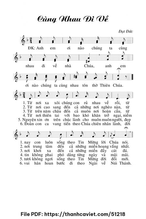 Cùng nhau đi về - Đạt Đức - trang 1