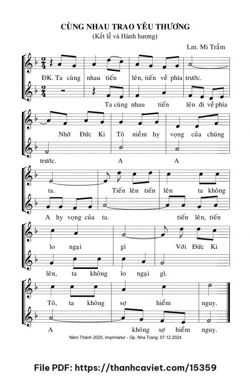 Cùng nhau trao yêu thương - Lm. Mi Trầm - trang 1
