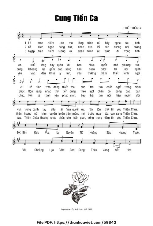 Cung tiến ca - Thế Thông - trang 1