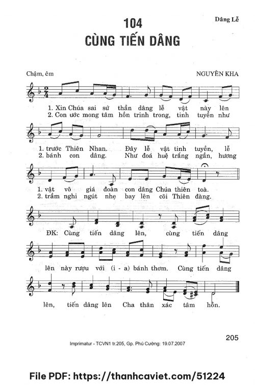 Cùng tiến dâng - Nguyên Kha - trang 1