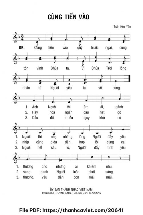 Cùng tiến vào - Trần Hòa Yên - trang 1