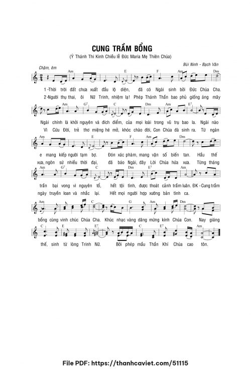 Cung trầm bổng - Lm. Bùi Ninh - Lm. Bạch Vân - trang 1
