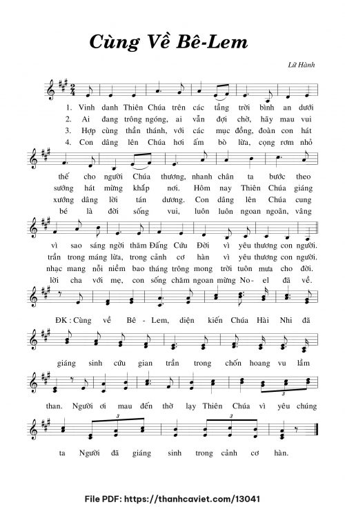 Cùng về Bêlem - Lữ Hành - trang 1