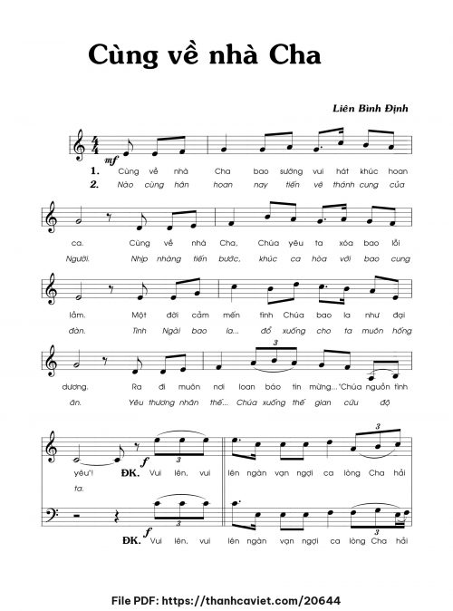 Cùng về nhà Cha - Liên Bình Định - trang 1