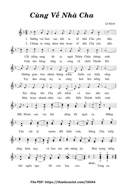 Cùng về nhà Cha - Lữ Hành - trang 1