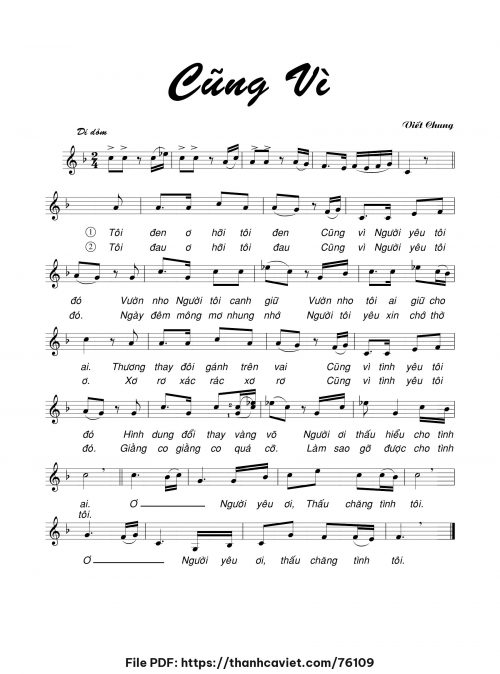 Cũng vì - Viết Chung - trang 1