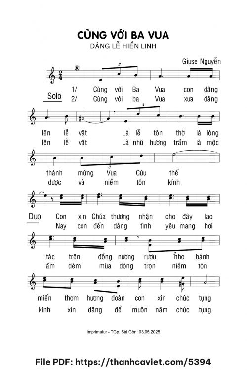 Cùng với Ba Vua - Giuse Nguyễn - trang 1
