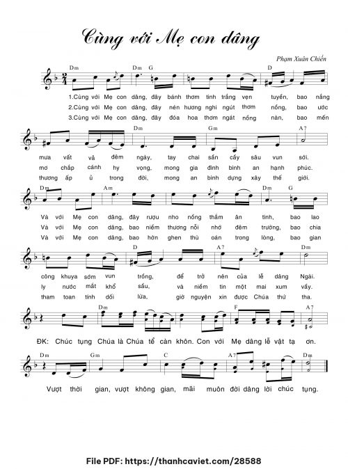 Cùng với Mẹ con dâng - Phạm Xuân Chiến - trang 1
