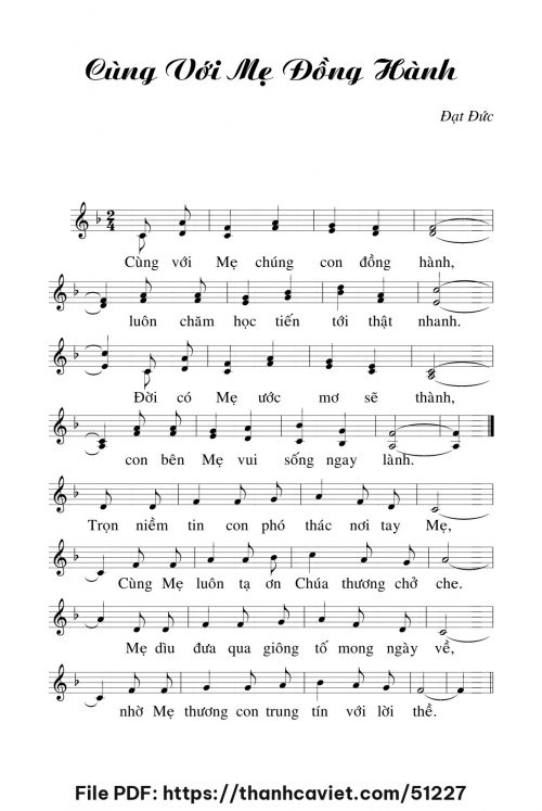 Cùng với Mẹ đồng hành - Đạt Đức - trang 1