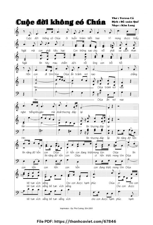 Cuộc đời không có Chúa - Lm. Kim Long - trang 1