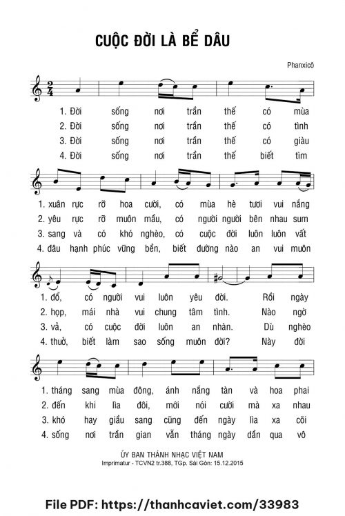 Cuộc đời là bể dâu - Phanxicô - trang 1