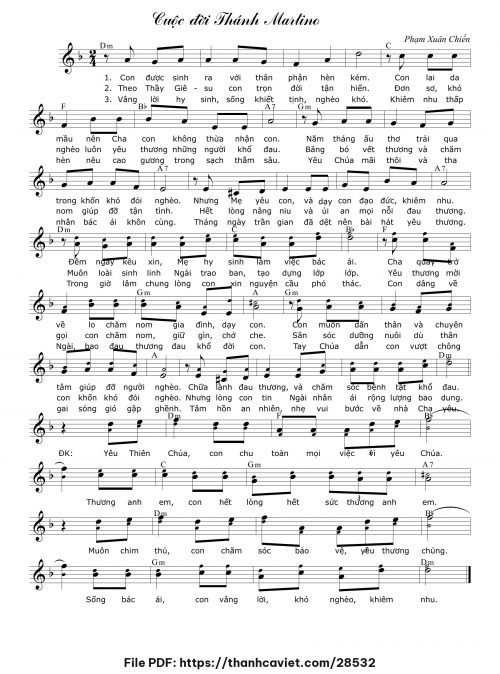Cuộc đời Thánh Martino - Phạm Xuân Chiến - trang 1