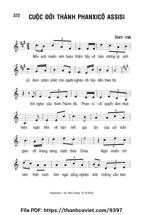 Cuộc đời Thánh Phanxicô Assisi - Lm. Bạch Vân - trang 1