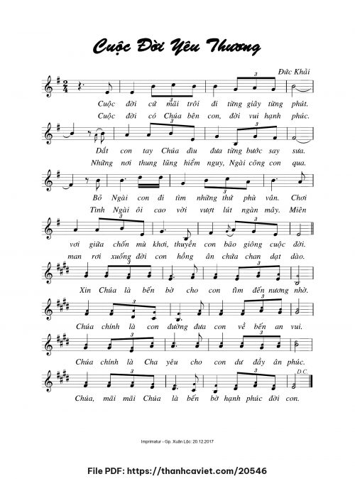 Cuộc đời yêu thương - Đức Khải - trang 1