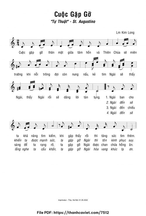 Cuộc gặp gỡ - Lm. Kim Long - trang 1