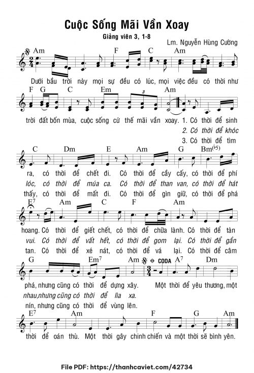 Cuộc sống mãi vần xoay - Lm. Nguyễn Hùng Cường - trang 1
