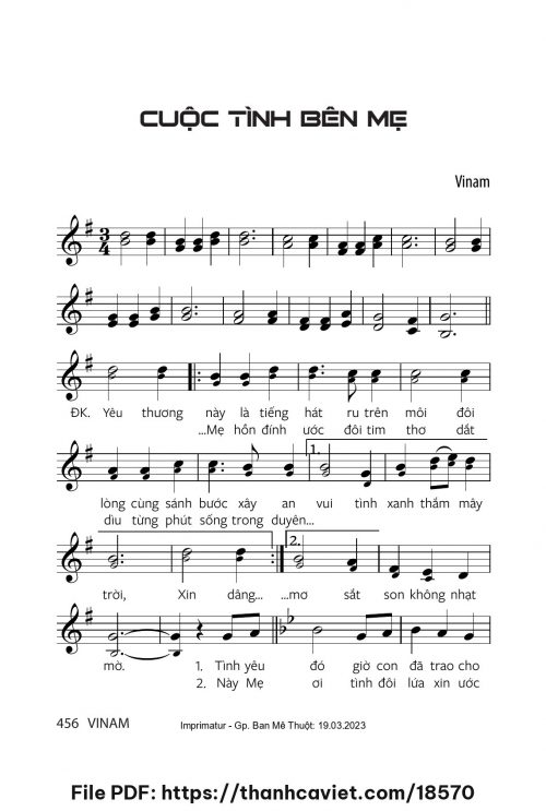 Cuộc tình bên Mẹ - Vinam - trang 1