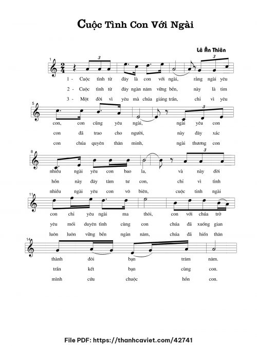 Cuộc tình con với Ngài - Lê Ân Thiên - trang 1