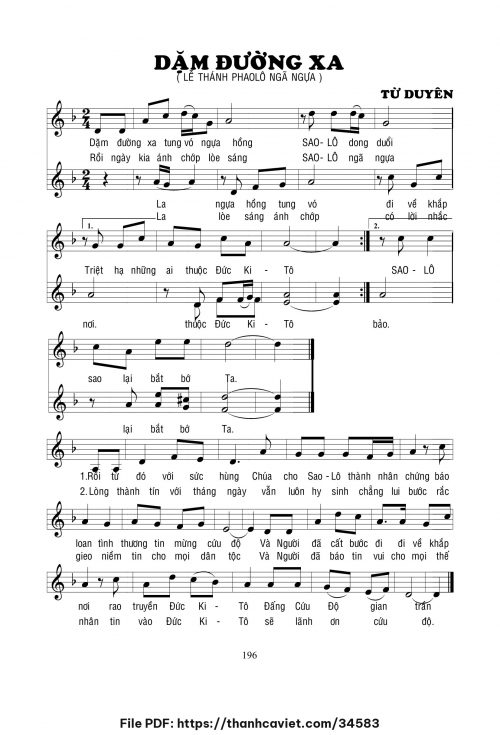 Dặm đường xa - Lm. Từ Duyên - trang 1