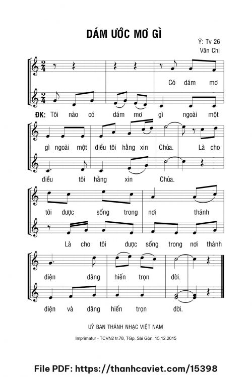 Dám ước mơ gì - Lm. Văn Chi - trang 1
