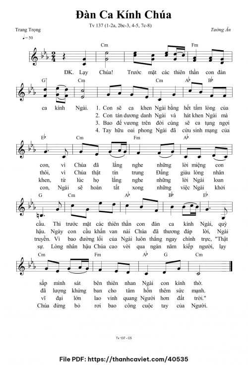 Đàn ca kính Chúa - Tường Ân - trang 1
