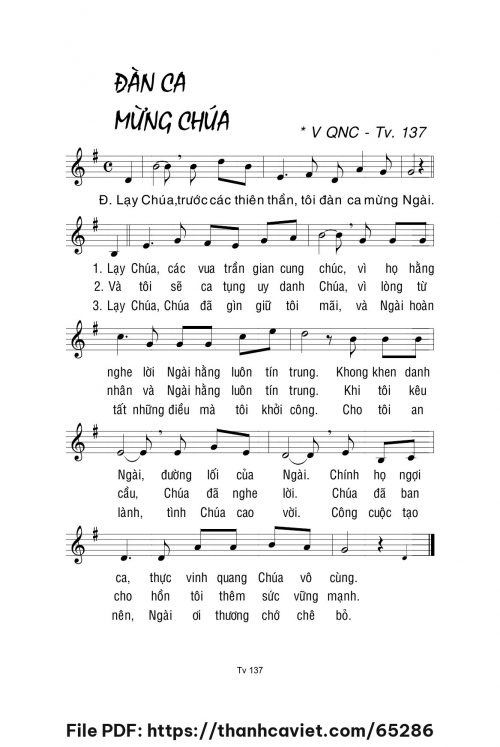 Đàn ca mừng Chúa - Lm. La Thập Tự - trang 1