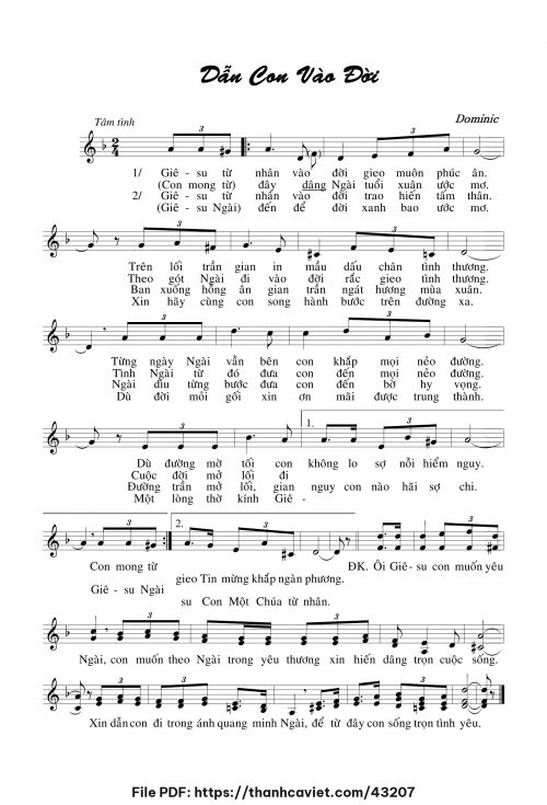 Dẫn con vào đời - Lm. Dominic - trang 1