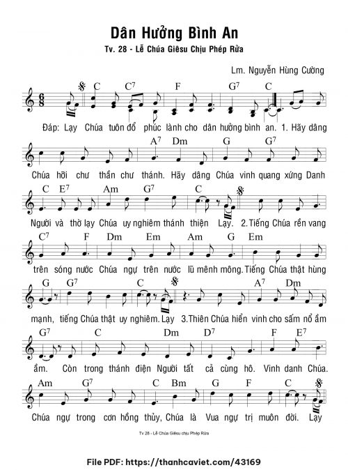 Dân hưởng bình an - Lm. Nguyễn Hùng Cường - trang 1