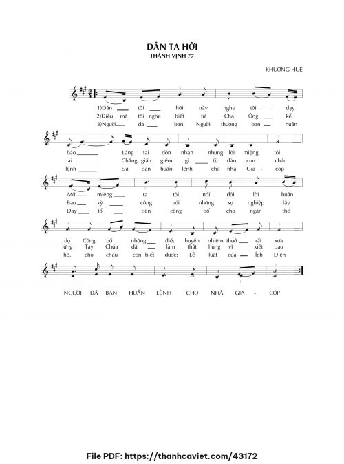 Dân Ta hỡi - Khương Huệ - trang 1
