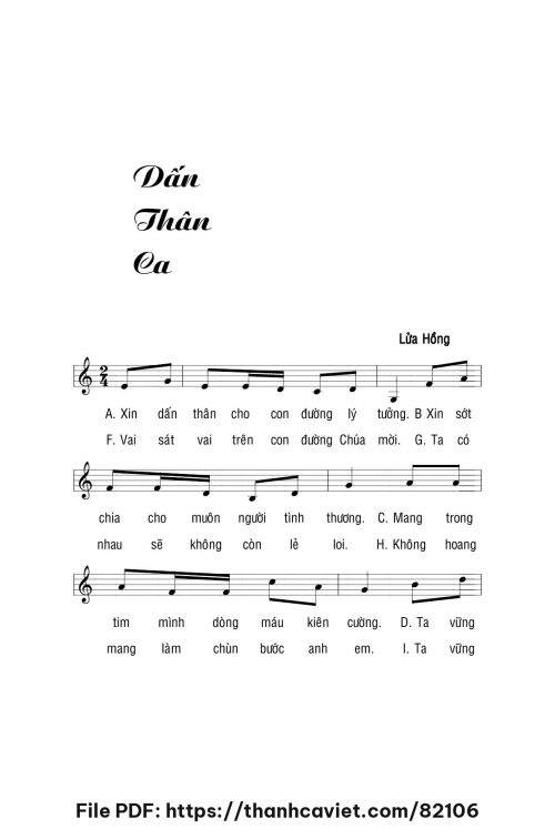 Dấn thân ca - Lửa Hồng - trang 1