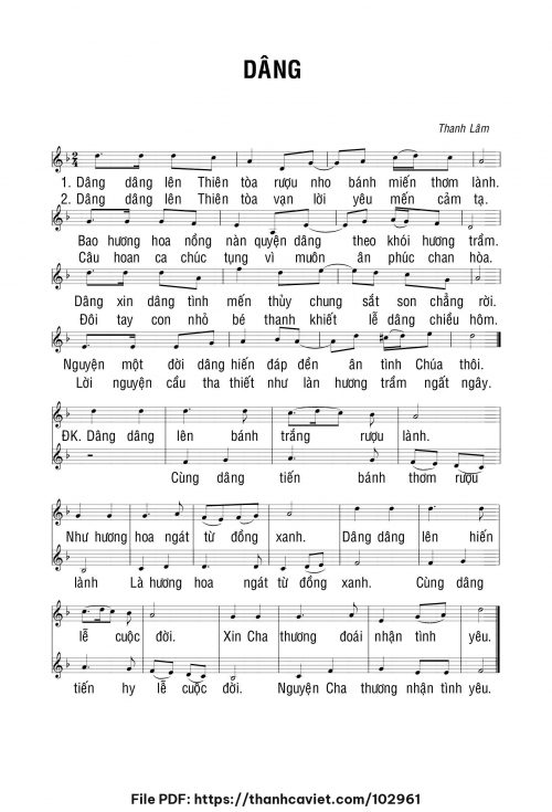 Dâng - Thanh Lâm (Song Mộc) - trang 1