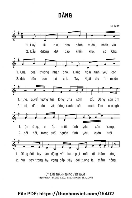 Dâng - Du Sinh - trang 1