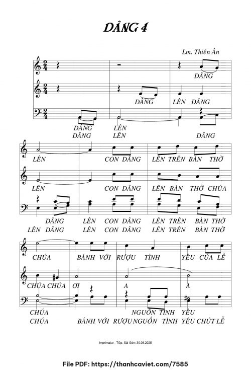 Dâng 4 - Lm. Thiên Ân XL - trang 1